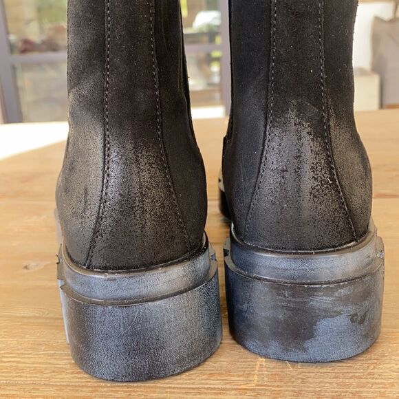 Free People Brooks Chelsea Boots Black Suede Lug Sole US 7 - Picture 8 of 11